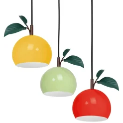 Luminex Hængelampe Apple mix, farverig, metal, Ø 42 cm, 3 lyskilder, E27