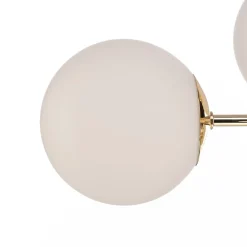 Euluna Hængelampe Aurora, guldfarvet, 6 lyskilder, glas, metal