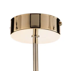 Euluna Hængelampe Aurora, guldfarvet, 6 lyskilder, glas, metal