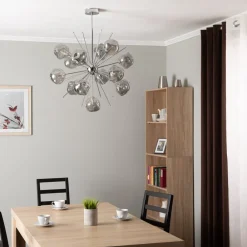 Avonni Hængelampe AV-1777-13K kromfarvet glas 13-flammet