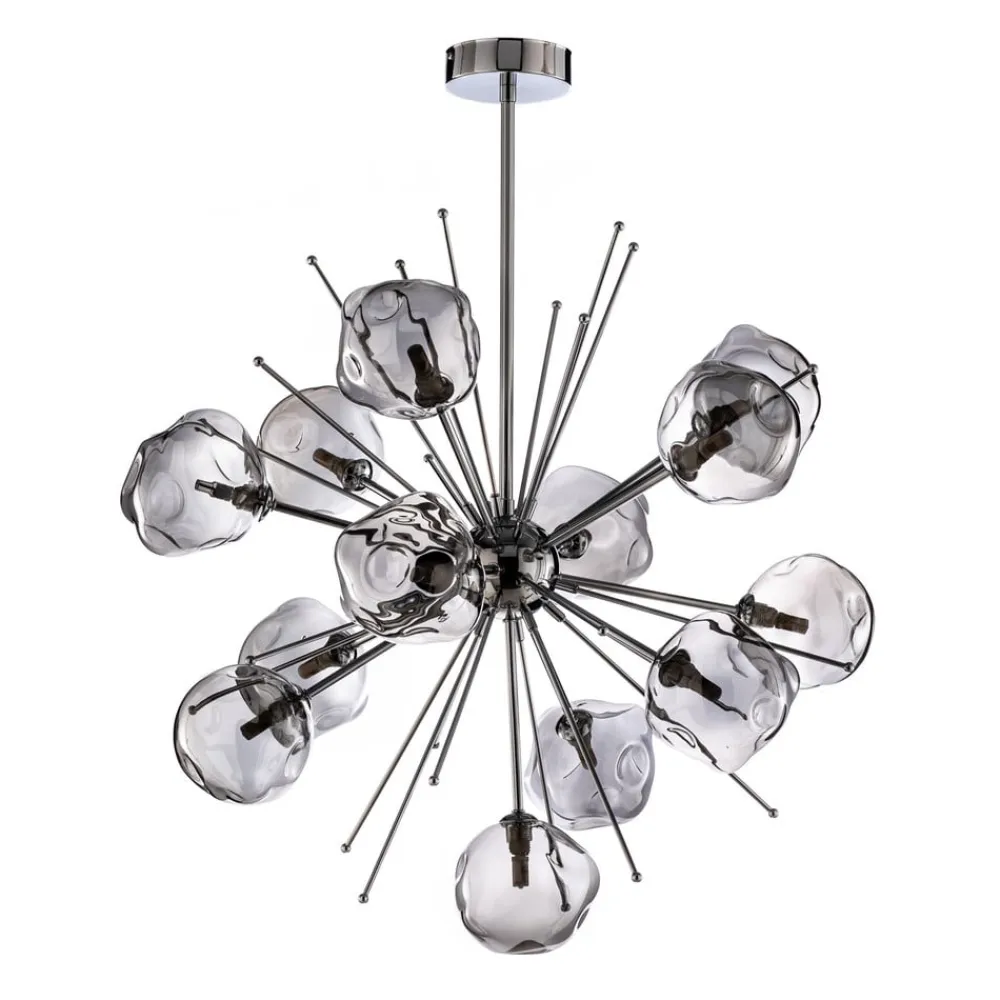 Avonni Hængelampe AV-1777-13K kromfarvet glas 13-flammet