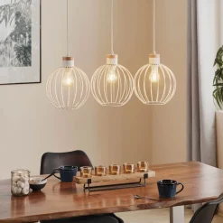 Hængelampe Barbado, 3 lyskilder i hvid^EMIBIG LIGHTING Sale