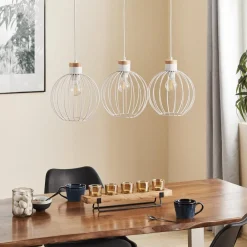 Hængelampe Barbado, 3 lyskilder i hvid^EMIBIG LIGHTING Sale