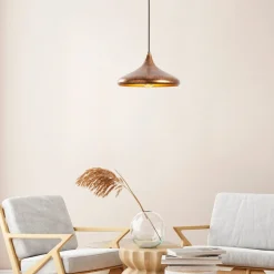 Hængelampe Barek 11545, messing brun, metal, Ø 34 cm^Opviq Outlet