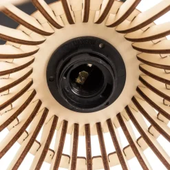 Hængelampe Barrel med træskærme, 3 lyskilder, rund^TEMAR LIGHTING Best