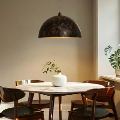 Hængelampe Berceste, Ø 60 cm, gammel messing, metal^Opviq Online