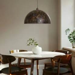 Hængelampe Berceste, Ø 60 cm, gammel messing, metal^Opviq Online