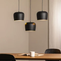 Opviq Pendellamper>Hængelampe Berceste N-1410 sort metal 3 lyskilder lineær