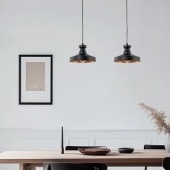 Hængelampe Berceste, sort, metal, Ø 22 cm, E27^Opviq Sale