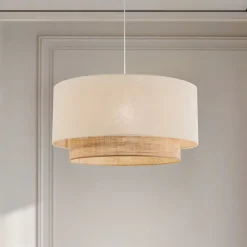 Duolla Pendellamper|Pendellamper>Hængelampe Boho, Ø 60 cm 1 lyskilde ecru/jute brun