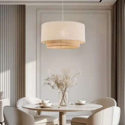 Duolla Pendellamper|Pendellamper>Hængelampe Boho, Ø 60 cm 1 lyskilde ecru/jute brun