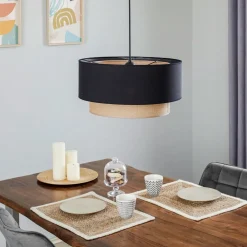 Duolla Hængelampe Boho Ø 45 cm 1-faset sort/jute