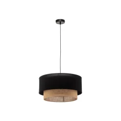 Duolla Hængelampe Boho Ø 45 cm 1-faset sort/jute