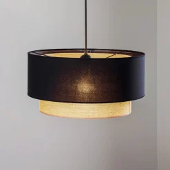 Duolla Hængelampe Boho Ø 45 cm 1-faset sort/jute