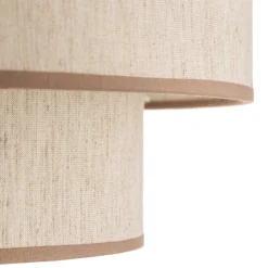 Duolla Hængelampe Boho, dobbelt skærm, beige