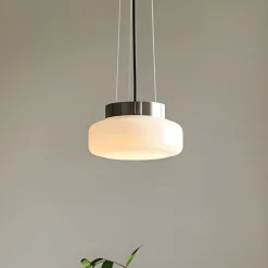 ALDEX Pendellamper>Hængelampe BonBon, creme, Ø 16 cm, glas