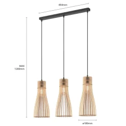 Hængelampe Bottle, 3 lyskilder^TEMAR LIGHTING Best