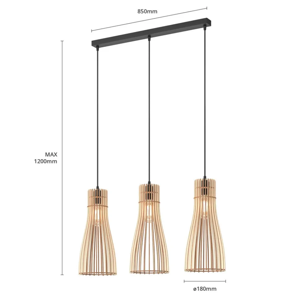 Hængelampe Bottle, 3 lyskilder^TEMAR LIGHTING Best