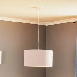 Duolla Hængelampe Bristol, vævet mønster, grå