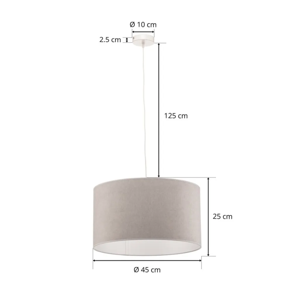 Duolla Hængelampe Bristol, vævet mønster, grå