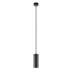 Deko-Light Hængelampe CAN, sort, højde 15 cm, Ø 6 cm, metal, GU10