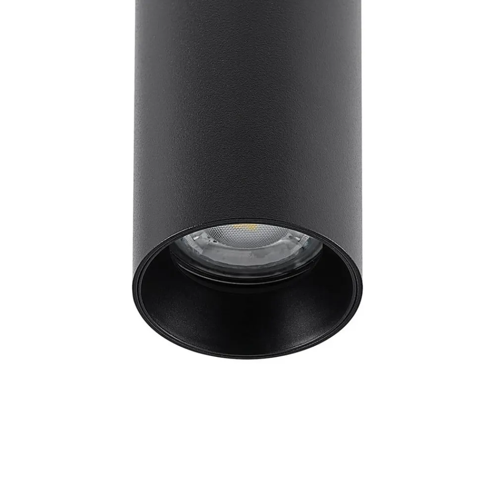 Deko-Light Hængelampe CAN, sort, højde 15 cm, Ø 6 cm, metal, GU10