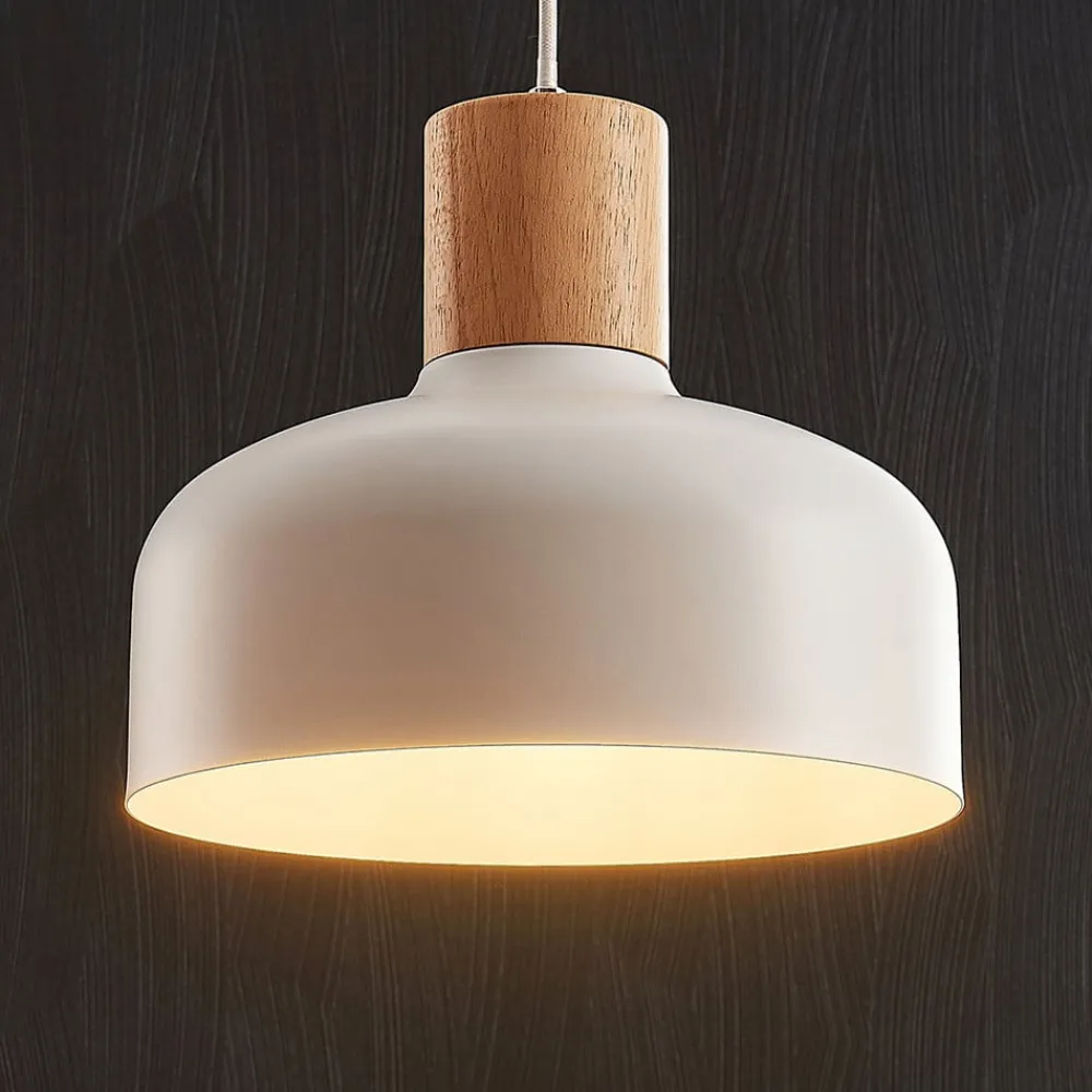 Lindby Hængelampe Carlise med træelement