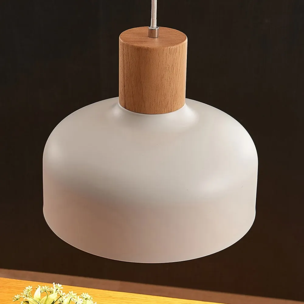 Lindby Hængelampe Carlise med træelement