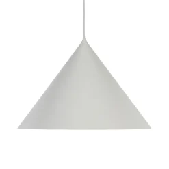 TK Lighting Hængelampe Cono, 1 lyskilde, Ø 50 cm, beige, E27