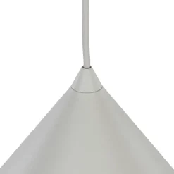 TK Lighting Hængelampe Cono, 1 lyskilde, Ø 50 cm, beige, E27