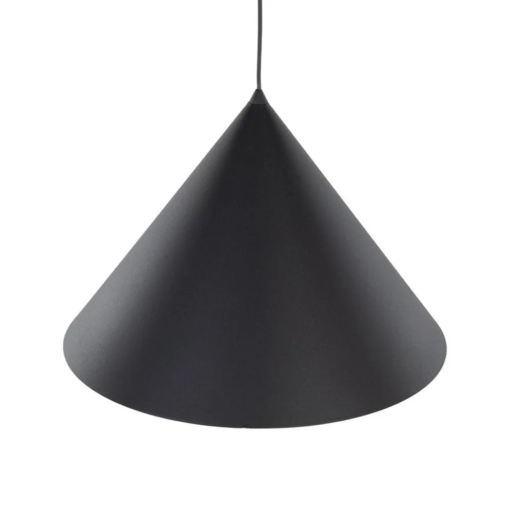 TK Lighting Gang|Pendellamper>Hængelampe Cono, 1 lyskilde, Ø 50 cm, sort, E27
