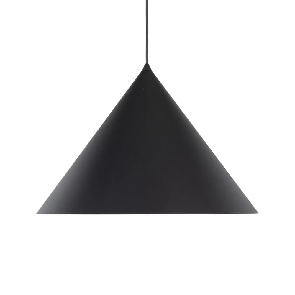TK Lighting Gang|Pendellamper>Hængelampe Cono, 1 lyskilde, Ø 50 cm, sort, E27