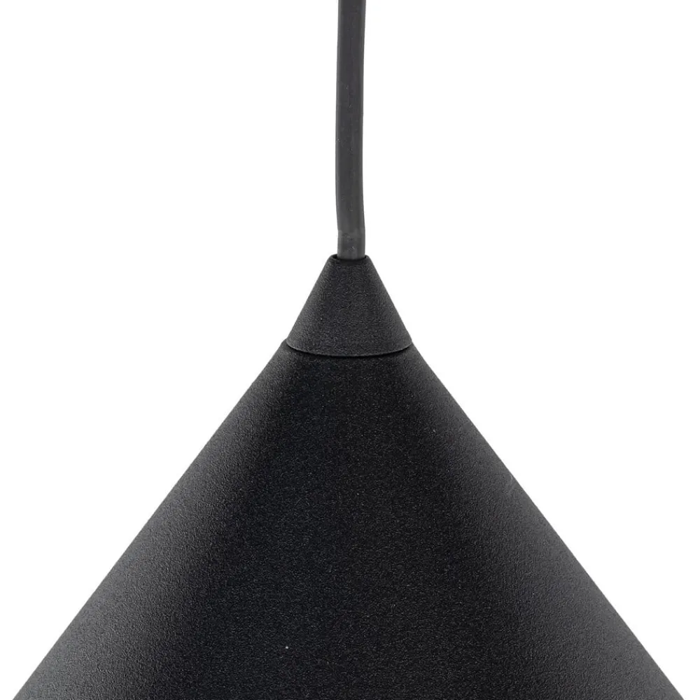 TK Lighting Gang|Pendellamper>Hængelampe Cono, 1 lyskilde, Ø 50 cm, sort, E27