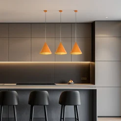 TK Lighting Pendellamper|Pendellamper>Hængelampe Cono, 1 lyskilde, Ø 25 cm, orange, E27