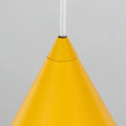 Hængelampe Cono, 1 lyskilde, Ø 25 cm, gul, E27^TK Lighting