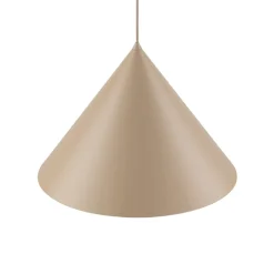 TK Lighting Hængelampe Cono, 1 lyskilde, Ø 50 cm, sand, E27