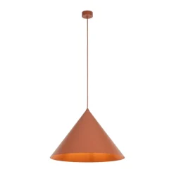 TK Lighting Hængelampe Cono, 1 lyskilde, Ø 50 cm, terracotta, E27