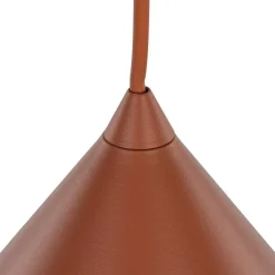 TK Lighting Hængelampe Cono, 1 lyskilde, Ø 50 cm, terracotta, E27