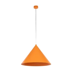 TK Lighting Hængelampe Cono, 1 lyskilde, Ø 50 cm, orange, E27