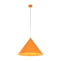 TK Lighting Hængelampe Cono, 1 lyskilde, Ø 50 cm, orange, E27