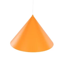 TK Lighting Hængelampe Cono, 1 lyskilde, Ø 50 cm, orange, E27