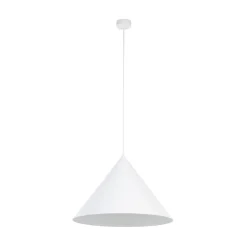 TK Lighting Pendellamper>Hængelampe Cono, 1 lyskilde, Ø 50 cm, hvid, E27