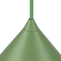 TK Lighting Hængelampe Cono, 1 lyskilde, Ø 50 cm, grøn, E27