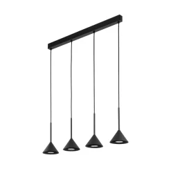 TK Lighting Pendellamper|Pendellamper>Hængelampe Cono Mini, 4 lyskilder, sort, E27