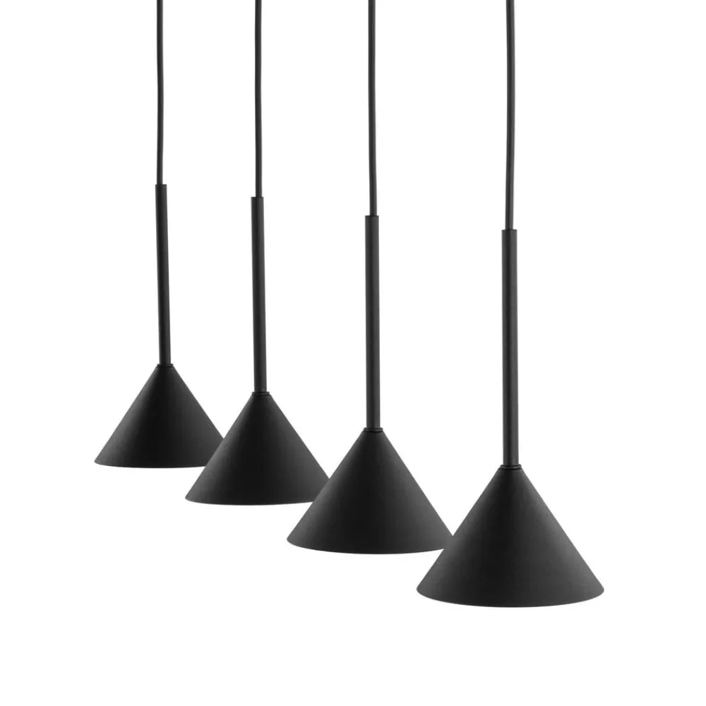 TK Lighting Pendellamper|Pendellamper>Hængelampe Cono Mini, 4 lyskilder, sort, E27