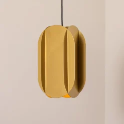 Hængelampe Corner, guldfarvet, højde 35 cm, metal, E27^Opviq Hot