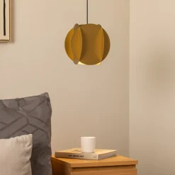 Opviq Pendellamper>Hængelampe Corner, guldfarvet, 25 x 25 cm, metal, E27