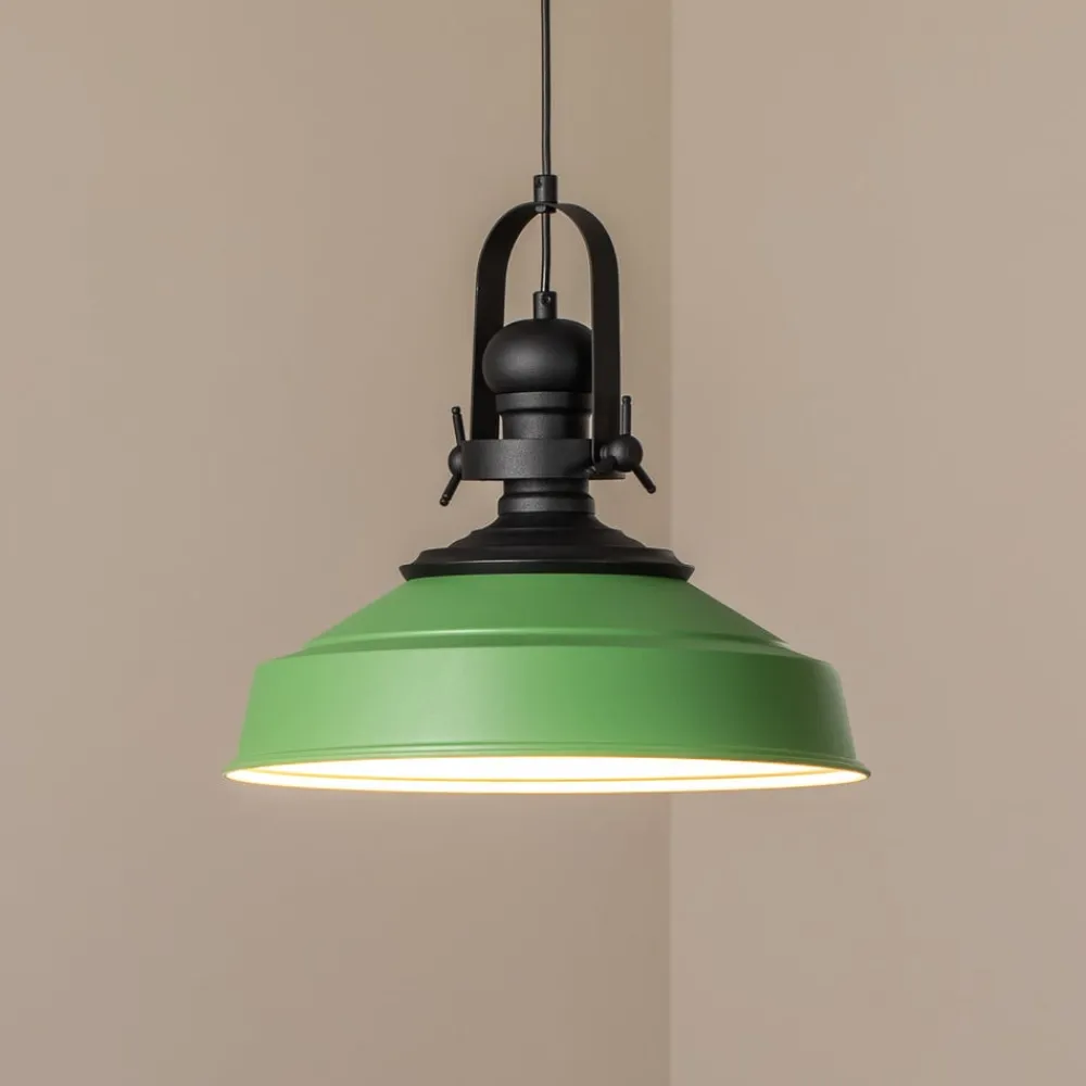 Opviq Hængelampe Craft, grøn, metal, Ø 41 cm, E27