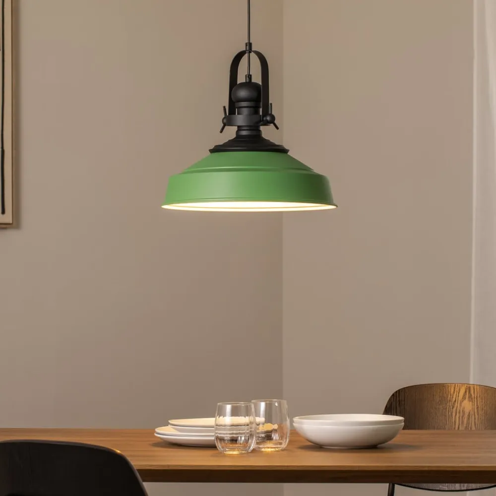 Opviq Hængelampe Craft, grøn, metal, Ø 41 cm, E27