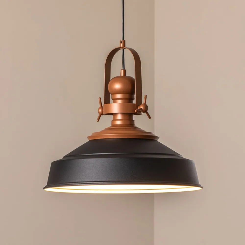 Opviq Hængelampe Craft, sort, metal, Ø 41 cm, E27